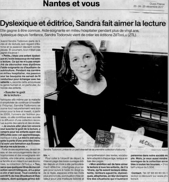 Dyslexique et éditrice, Sandra fait aimer la lecture