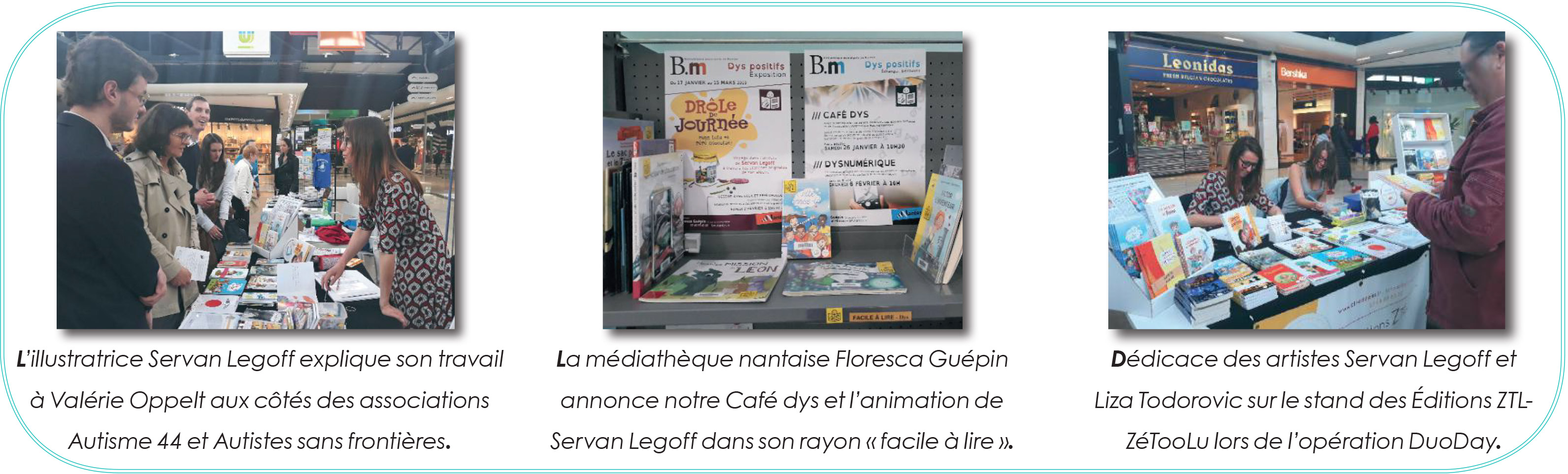 Les Éditions ZTL-ZéTooLu lors d’animations et de rencontres
